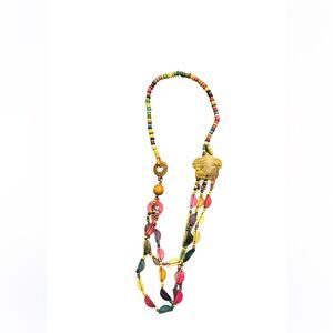 Sacred Threads Multicolor Beaded Necklace. BL/BL